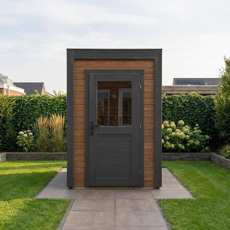 Abri de jardin en bois 1.59x3.09m - 4.91m2 - Ep. 28mm - Traité (1/4)