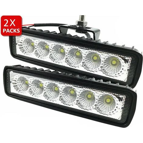 2 fari da lavoro a LED da 18W impermeabili per auto, trattori e camion (1/4)