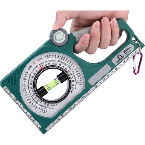 Inclinomètre multifonctionnel à niveau à bulle, mesureur d'angle à échelle claire, robuste et portable, outil de mesure d'inclinaison (1/5)