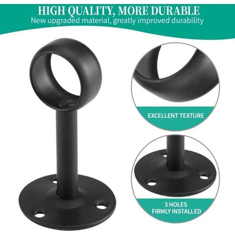 Curtain rod bracket for curtain rod, ceiling bracket, curtain rod support, 2 pieces