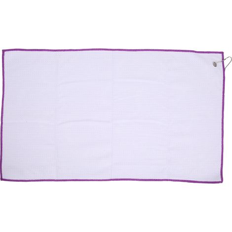 Serviette de golf en microfibre absorbante avec mousqueton, chiffon de nettoyage violet (1/5)