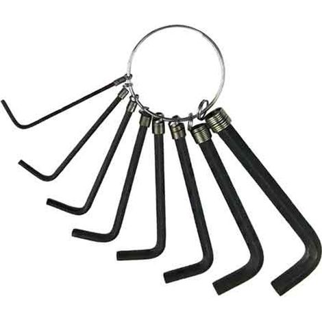 SERIE CHIAVI MASCHIO ESAGONALE 8 pezzi - mm 2÷10