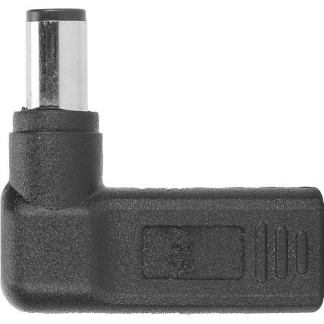 Adaptateur Type-C vers DC Femelle-Mâle 7.4x5.0mm Angle Droit PD pour Chargeur PC Portable HP (1/5)