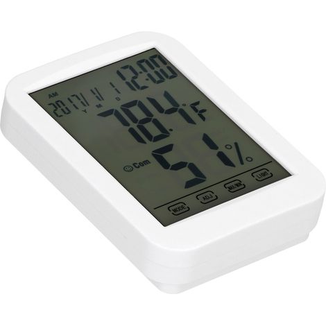 Thermomètre-hygromètre numérique avec écran tactile LCD, testeur de température et d'humidité pour la maison et le bureau (1/5)