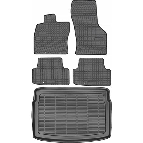 Ensemble de tapis de sol en caoutchouc pour Volkswagen Golf VII Hatchback (2012-2020) + tapis de coffre (1/5)