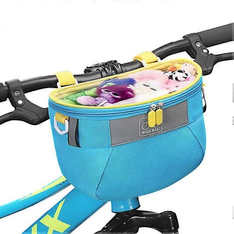 Sacoche avant demi-ronde pour vélo enfant, pochette de rangement pour vélo fille ( ) (1/5)