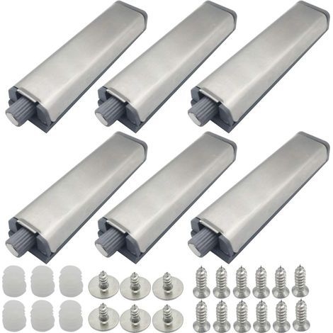 6 Stück magnetische Schranktüren zum Öffnen per Druckknopf  Magnetische Schrankverschlüsse zum Öffnen per Druckknopf für Schranksysteme  Scharnierriegelverschlüsse  Magnetverschluss aus Metall