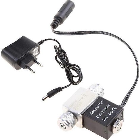 Électrovanne CO2 12V DC pour régulateur d'aquarium, basse température, double tête, prise EU, système de valve pour réservoir à poissons.