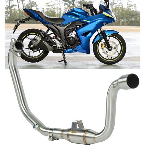 Motorradauspuff-Modifikationssatz, inklusive Schalldämpfer, vorderem und mittlerem Verbindungsrohr für SUZUKI GIXXER155 GSX150F (mit innerer Luftpolsterfolie verpackt) (Übergewicht) (Übergröße) (1/5)