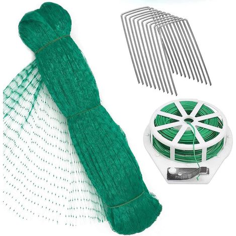 Anti-bird net green protection plants fruit trees vegetables flowers birds young rodents small eyes (1/5)