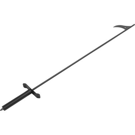 Tisonnier de cheminée 40 pouces en acier massif antirouille, idéal pour les foyers, le camping et les poêles à bois, en intérieur comme en extérieur. (1/5)