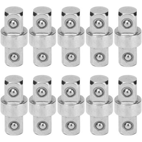 10 Stück 3/8 Zoll Edelstahl-Schraubenschlüsselverbinder, doppelseitige Schraubenschlüsseladapter, Umrüstwerkzeug für Schraubenschlüsselverstellung und -verlängerung durch Mechaniker (1/5)