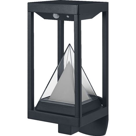 LEDVANCE SMART+ Outdoor Bluetooth Solar-Wandleuchte, mit warmweißem (3000K) und Farblicht, ohne Strom nutzbar, bis 2,5 Stunden Brenndauer bei 100% Licht, wiederaufladbar mit USB-C Kabel, IP44, Sensor (1/5)