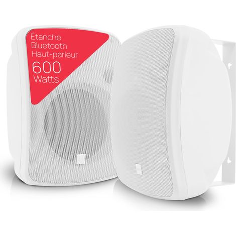 Enceintes Bluetooth - Enceinte Extérieur étanche - Haut-Parleurs sans Fil - 600 Watts - Stéréo 2 Voies à Gamme Complète - Résistantes aux Intempéries (1/5)