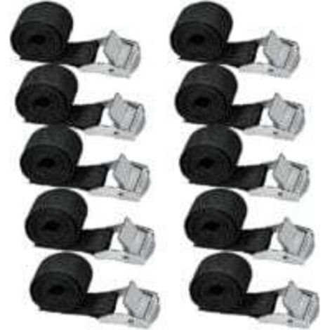 YMYNY 10pcs Sangle d'arrimage 239CM Kit de Fixation pour Moto/ Voiture/ Porte Vélo Sangle de Serrage Charge Maximale 500 kg - Noir sur 1 avis Voir les détails du produit (1/4)