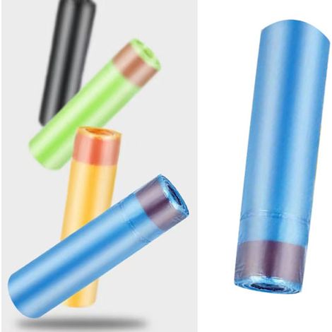Lot de 15 sacs poubelle épais à cordon, à porter à la main, pour la maison, les toilettes, la cuisine et le salon. (1/5)