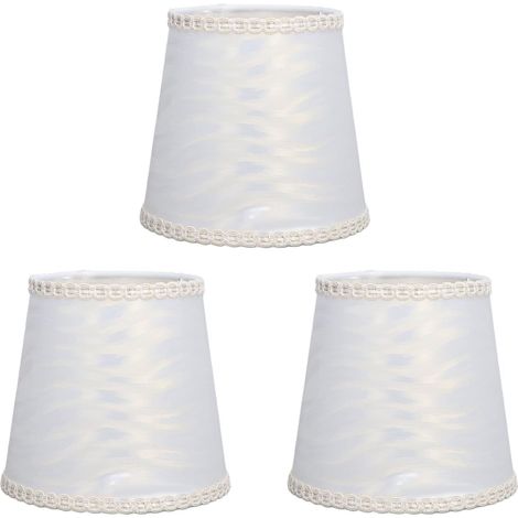 Abat-Jour en Tissu, 3 Pièces, Abat-Jour en Tissu Baril 15x14x11cm pour Lampe De Table, Lustre, Applique Murale, Ampoules De Bougie, Lampadaire (1/5)