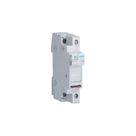 Coupe circuit 1P+N 32A 250V L31 voyant 1 module HAGER L53201 (1/2)