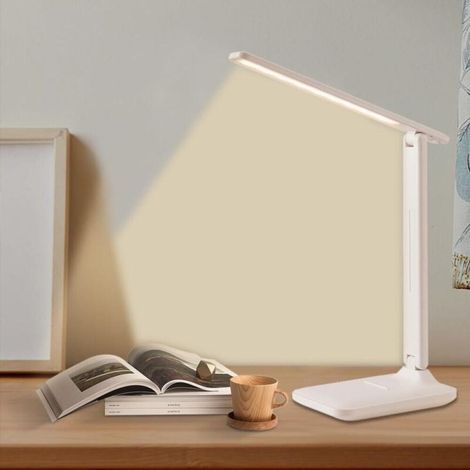 Faltbare LED-Schreibtischlampe mit drei Farbtemperaturen, USB-Aufladung, Touch-Steuerung und Augenschutzfunktion. (1/4)
