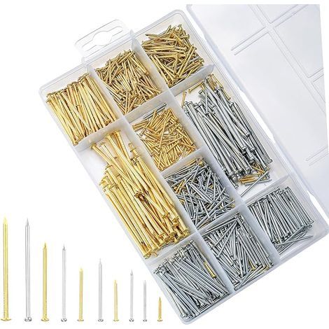 Assortment of Nails, Concrete Wall Nails, Spikes and Nails for Hanging Images Woodworking (1/3)