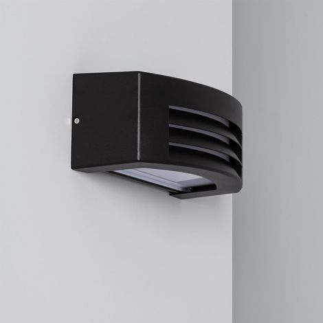 Wandleuchte Aussen aus Aluminium Riva Schwarz