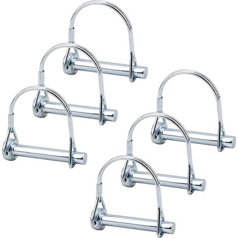 Lot de 6 goupilles de verrouillage en acier au carbone 8 mm × 50 mm (1/5)