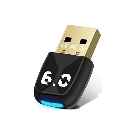 Adaptateur Bluetooth 6.0 pour PC, clé USB Bluetooth pour souris, prend en charge jusqu'à 5 appareils en même temps, longue portée, faible latence (1/5)