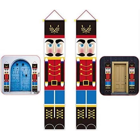 Casse-noisette bannières de Noël en noyer – Rideau de porte décoratif 180x30cm – Imperméable et résistant à la décoloration – Décoration intérieure et extérieure (1/5)