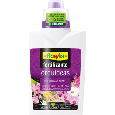 Flower Fertilizante Líquido Orquídeas - Abono Equilibrado y Continuado de Orquídeas - 400 ml