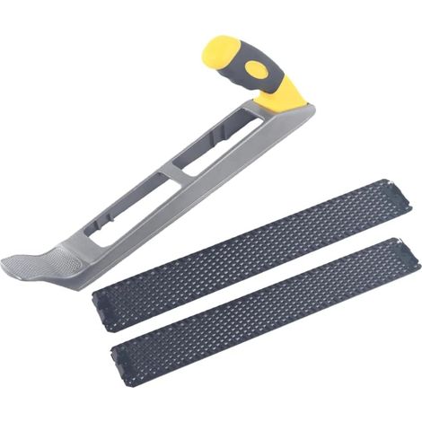 rabot à plaque de plâtre 300 mm avec râpe, Râpe en bois pour couper du bois, Main grip métal menuiserie lime liège coupe. -