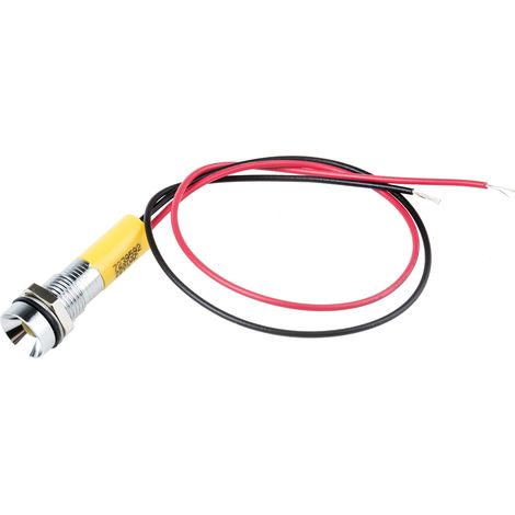 Voyant LED lumineux Jaune RS PRO, dia. 8mm, 220V c.a., IP67 ( Prix pour 1 )