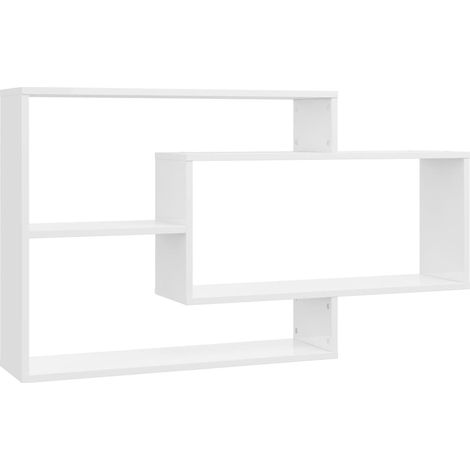 Maison Exclusive - Wandregale Hochglanz-Weiß 104x20x58,5 cm Holzw