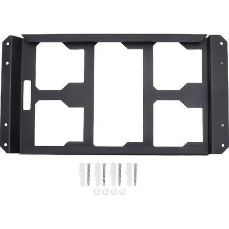 Plaque de fixation Packout Aluminium et Acier 38,5x20,3cm Demi-panneau pour Rangement Mural Sol Camion Kit Vis Inclus (1/4)