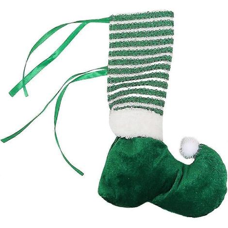 Ensemble de 4 housses de pieds de chaise de Noël, housses de pieds de table de Noël, housses de pieds de chaise de Noël, housses de pieds de table, vert (1/5)