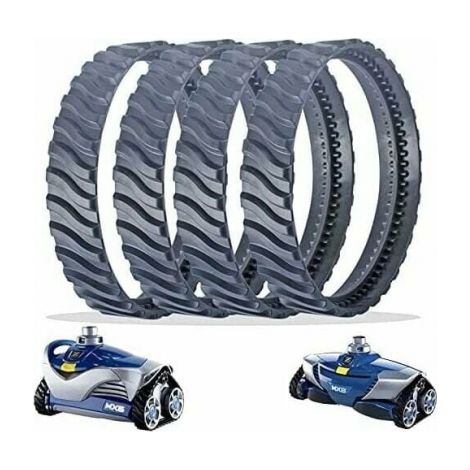 4 schwarze Ersatzketten für Poolreinigungsräder, Reifenketten R0526100, kompatibel mit Zodiac Inground Pool Cleaners
