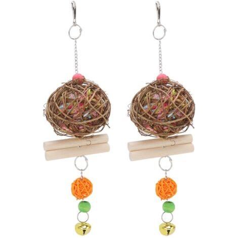Jeffergarden Parrot Cage Grinder Bird Chewing Toy Foraging Toy for Cockatiel Conure African Gray (1/5)