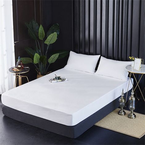 Housse De Protection Pour Matelas - Imperméable Et Respirant - Élastique 360° - Taille Full - 54 x 75 x 14 Pouces - 1 Pièce (1/4)