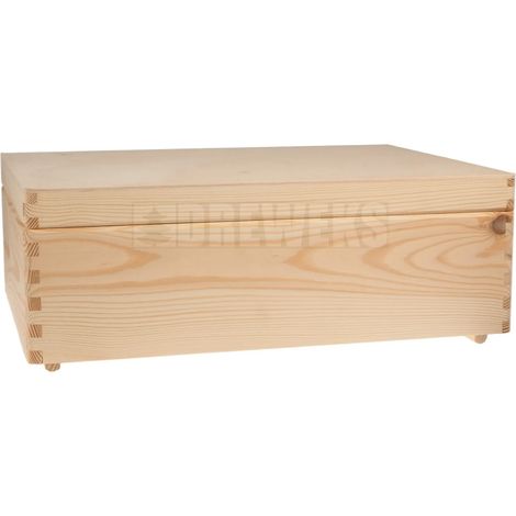 Caja mediana con tapa sin agujeros (bisagras atornilladas)