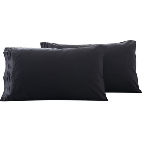 Paire de taies d'oreiller à rayures unies (2 pièces, 51 x 102 cm) (1/5)