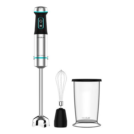 Cecotec Frullatore a Immersione Power Titanblack 1200 XL Cream, 1200 W, Tecnologia Crossblades con Lame A 4 Lame, Piedino XL, Cappa Antispruzzo, Selettore di Velocità, Bicchiere e Lancia da 800 ml (1/5)