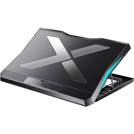 Dieser Laptop-Kühlständer verfügt über 6 leise Lüfter, einen höhenverstellbaren Ständer, ein Metallgitter und 2 USB-Anschlüsse und ist für Laptops bis zu 18 Zoll geeignet.