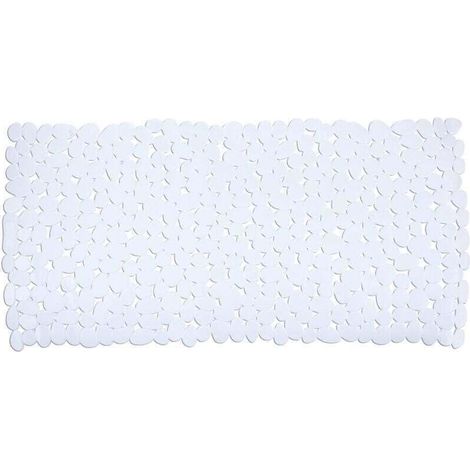 Tapis de baignoire antidérapant, tapis de bain, Paradise, PVC, 71x36 cm, Blanc