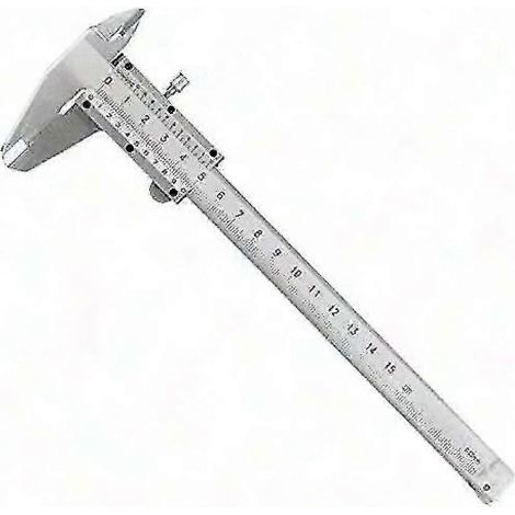 Pied à coulisse de haute précision en acier au carbone, micromètre métallique robuste, 0-150 mm, avec coffret de protection. (1/4)