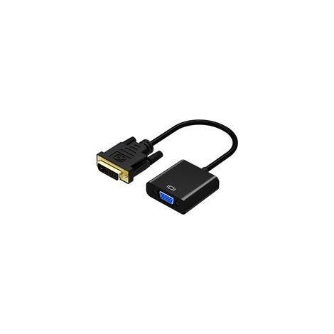 Adaptateur DVI vers VGA, GANA 1080p Actif DVI-D vers VGA Convertisseur 24 + 1 mâle vers Femelle câble Supporte 1080P/3D 60Hz pour PC/Moniteur/HDTV et Projecteur Etc (1/5)