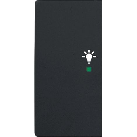 Bascule double avec symbole ’’lumière’’ gauche noir mat