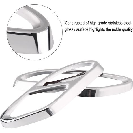 Paire de baguettes de finition argentées pour embouts d'échappement Mercedes-Benz Classe A W176 (2016-2019) (1/5)