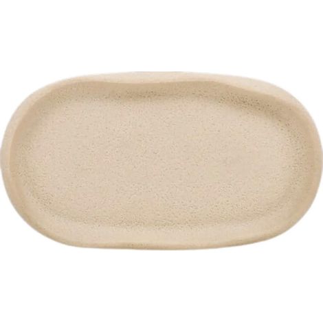 Plateau de Salle de Bain en Résine "Olea" 22cm Beige (1/3)