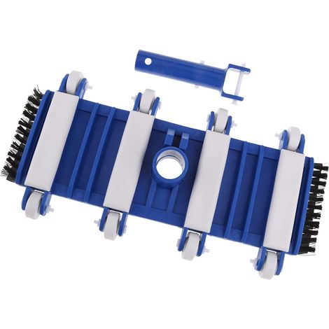 Swimming Pool Vacuum Head with Wheels and Universal Side Brushes, for Inground Pools, Spa Cleaning