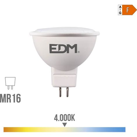 Dichroitische LED-Glühbirne MR16 (8 W, 4000 K, 780 lm) IP20, Ø 5 x 5 cm (1/3)