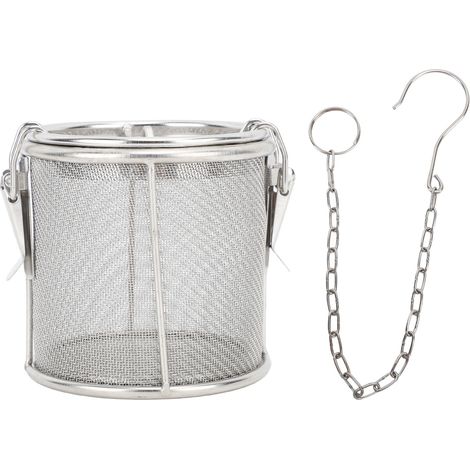 Passoire à épices en acier inoxydable, filtre à épices et à thé avec crochet à chaînette, maille fine, pour la cuisine. (1/5)